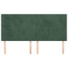 Têtes de lit 4 pcs Vert foncé 80x5x78/88 cm Velours 