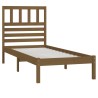 Cadre de lit sans matelas marron miel pin massif 100x200 cm 