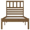 Cadre de lit sans matelas marron miel pin massif 100x200 cm 