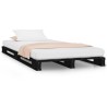 Lit de palette sans matelas noir bois massif 