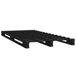 Lit de palette sans matelas noir bois massif 