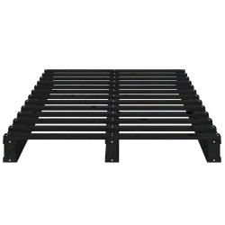 Lit de palette sans matelas noir bois massif 