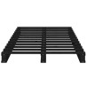 Lit de palette sans matelas noir bois massif 