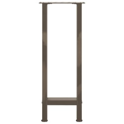 Pieds de table console en acier naturel, 2 pièces, 38 x (72-73) cm 