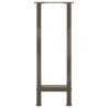 Pieds de table console en acier naturel, 2 pièces, 38 x (72-73) cm 