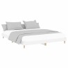 Cadre de lit sans matelas blanc brillant 200x200 cm 