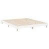 Cadre de lit sans matelas blanc brillant 200x200 cm 