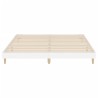 Cadre de lit sans matelas blanc brillant 200x200 cm 