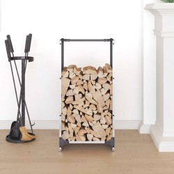 Portant de bois de chauffage 40x30x80 cm acier inoxydable 