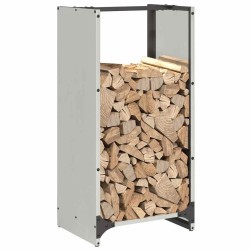 Portant de bois de chauffage 40x30x80 cm acier inoxydable 