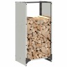 Portant de bois de chauffage 40x30x80 cm acier inoxydable 