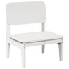 Chaise de jardin blanc 60x52,5x72 cm bois de pin massif 