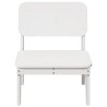 Chaise de jardin blanc 60x52,5x72 cm bois de pin massif 