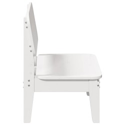 Chaise de jardin blanc 60x52,5x72 cm bois de pin massif 