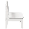 Chaise de jardin blanc 60x52,5x72 cm bois de pin massif 
