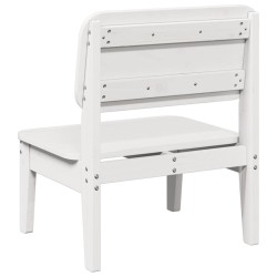 Chaise de jardin blanc 60x52,5x72 cm bois de pin massif 