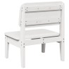 Chaise de jardin blanc 60x52,5x72 cm bois de pin massif 