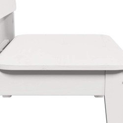Chaise de jardin blanc 60x52,5x72 cm bois de pin massif 