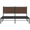 Cadre de lit en métal sans matelas chêne marron 137x190 cm 