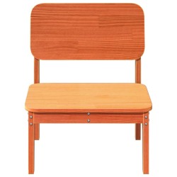 Chaise de jardin cire marron 60x52,5x72 cm bois de pin massif 