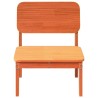 Chaise de jardin cire marron 60x52,5x72 cm bois de pin massif 