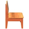 Chaise de jardin cire marron 60x52,5x72 cm bois de pin massif 