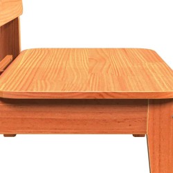 Chaise de jardin cire marron 60x52,5x72 cm bois de pin massif 