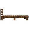 Cadre de lit sans matelas chêne fumé 75x190 cm 