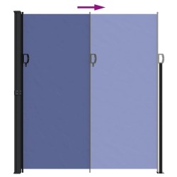 Auvent latéral rétractable bleu 220x600 cm 