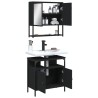 Ensemble de meubles salle de bain 2 pcs noir bois d'ingénierie 