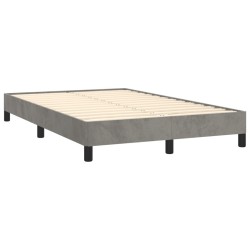 Cadre de lit sans matelas gris clair 120x190 cm velours 