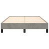Cadre de lit sans matelas gris clair 120x190 cm velours 