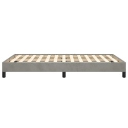 Cadre de lit sans matelas gris clair 120x190 cm velours 