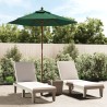 Parasol de jardin avec mât en bois vert 196x231 cm 