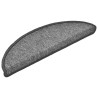 Tapis d'escalier 30 pcs gris foncé 56x17x3 cm 