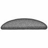 Tapis d'escalier 30 pcs gris foncé 56x17x3 cm 