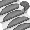 Tapis d'escalier 30 pcs gris foncé 56x17x3 cm 