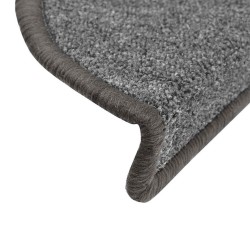 Tapis d'escalier 30 pcs gris foncé 56x17x3 cm 