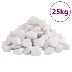 Galets polis 25 kg blanc 2-5 cm 