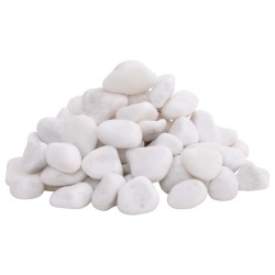 Galets polis 25 kg blanc 2-5 cm 