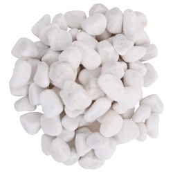 Galets polis 25 kg blanc 2-5 cm 