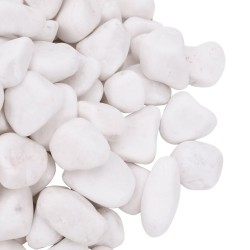 Galets polis 25 kg blanc 2-5 cm 