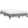 Cadre de lit sans matelas gris clair 120x190 cm velours 