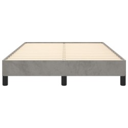 Cadre de lit sans matelas gris clair 120x190 cm velours 