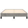 Cadre de lit sans matelas gris clair 120x190 cm velours 