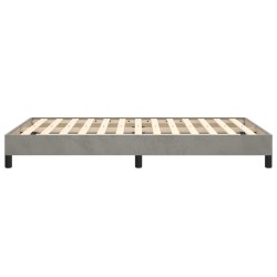 Cadre de lit sans matelas gris clair 120x190 cm velours 