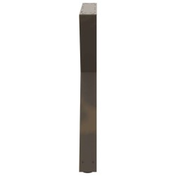 Pieds de table à manger 2 pièces Acier naturel 70 x (72-73,3) cm Acier 