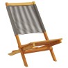 Chaises de jardin lot de 2 gris bois d'acacia et polypropylène 