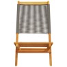 Chaises de jardin lot de 2 gris bois d'acacia et polypropylène 