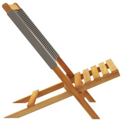 Chaises de jardin lot de 2 gris bois d'acacia et polypropylène 